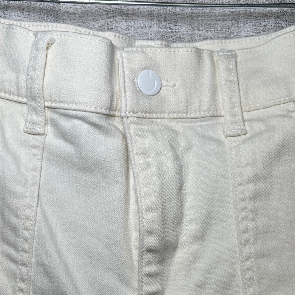 Joe’s Jeans Cream Wide Leg Barrel Style Cropped Ankle Pants Size 30 - Picture 8 of 16